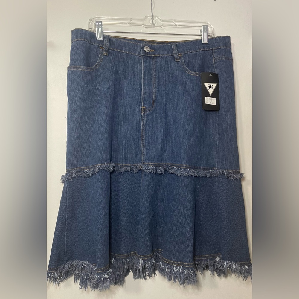 Be-Girl Indigo Denim midi skirt